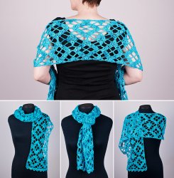 Diamond Lace Wrap crochet pattern