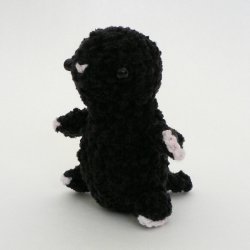 (image for) Mini Fuzzies Woodland Creatures: three amigurumi crochet patterns: Squirrel, Hedgehog, Mole