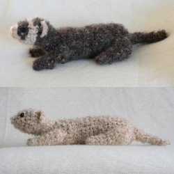 Fuzzy Ferret amigurumi crochet pattern