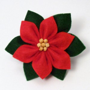 Felt Poinsettia DONATIONWARE craft tutorial