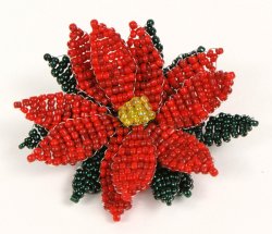 Beaded Poinsettia DONATIONWARE craft tutorial