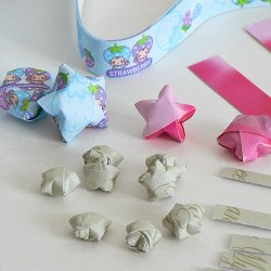 (image for) Lucky Wishing Stars DONATIONWARE origami craft tutorial