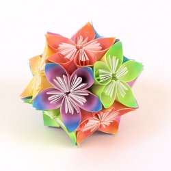 Kusudama Flowers DONATIONWARE paper craft tutorial