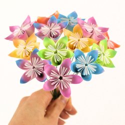 (image for) Kusudama Flowers DONATIONWARE paper craft tutorial