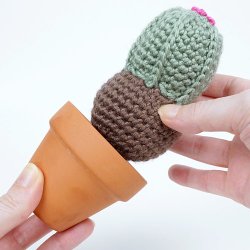 (image for) Soil Ball for 'planting' Crocheted Plants DONATIONWARE tutorial