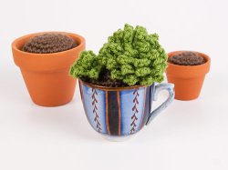 (image for) Soil Ball for 'planting' Crocheted Plants DONATIONWARE tutorial