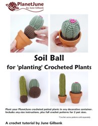 Soil Ball for 'planting' Crocheted Plants DONATIONWARE tutorial