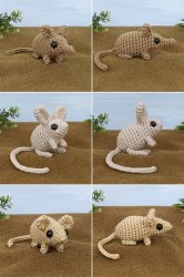 Mini Mammals: 3 amigurumi crochet patterns: Sengi Jerboa Mouse