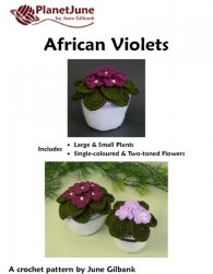 African Violets crochet pattern