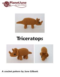 (image for) Triceratops - amigurumi dinosaur crochet pattern