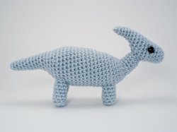 (image for) Parasaurolophus - amigurumi dinosaur crochet pattern