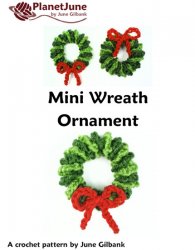 Mini Wreath Ornament DONATIONWARE crochet pattern