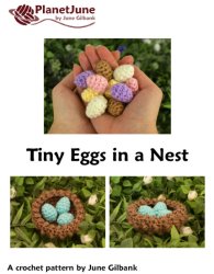 Tiny Eggs in a Nest DONATIONWARE crochet pattern