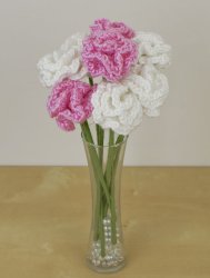 (image for) Carnations DONATIONWARE flower crochet pattern