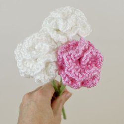 (image for) Carnations DONATIONWARE flower crochet pattern