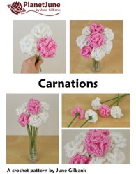 (image for) Carnations DONATIONWARE flower crochet pattern