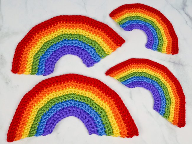 Happy Rainbows DONATIONWARE crochet pattern - Click Image to Close