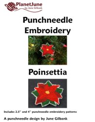 Poinsettia DONATIONWARE punchneedle embroidery pattern