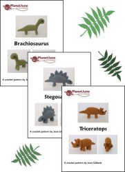 (image for) Dinosaurs Set 1 - THREE amigurumi crochet patterns