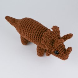 (image for) Pentaceratops amigurumi dinosaur EXPANSION PACK crochet pattern