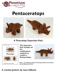 Pentaceratops amigurumi dinosaur EXPANSION PACK crochet pattern