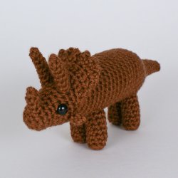 (image for) Pentaceratops amigurumi dinosaur EXPANSION PACK crochet pattern