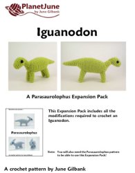 (image for) Iguanodon amigurumi dinosaur EXPANSION PACK crochet pattern