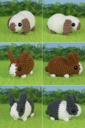 Baby Bunnies 2 - three EXPANSION PACK amigurumi crochet patterns