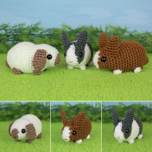 (image for) Baby Bunnies 2 - three EXPANSION PACK amigurumi crochet patterns