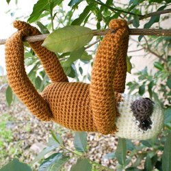 (image for) Two-Toed Sloth EXPANSION PACK crochet pattern