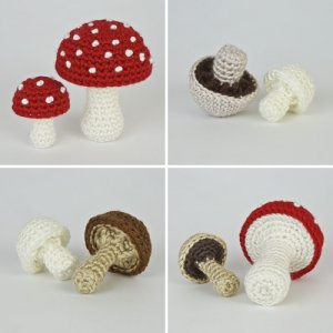 (image for) Mushroom Variations EXPANSION PACK crochet pattern