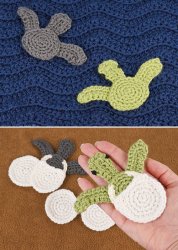Baby Sea Turtle Hatchlings applique EXPANSION PACK crochet pattern