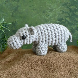 (image for) AfricAmi Hippopotamus amigurumi crochet pattern