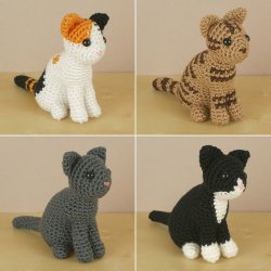 AmiCats Collection 1 - FOUR amigurumi cat crochet patterns