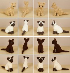 (image for) AmiCats Collection 2 - FOUR amigurumi cat crochet patterns