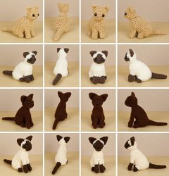 AmiCats Collection 2 - FOUR amigurumi cat crochet patterns