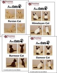 AmiCats Collection 2 - FOUR amigurumi cat crochet patterns