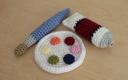 Ami Paint Set amigurumi crochet pattern