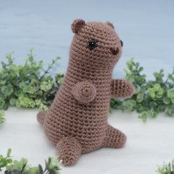 (image for) Groundhog (aka Woodchuck, Marmot) amigurumi crochet pattern