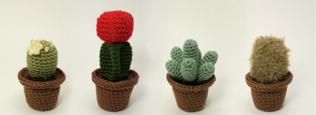 (image for) Cactus Collection 1: FOUR realistic crochet patterns - Click Image to Close