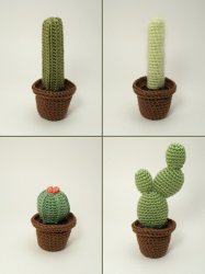 (image for) Cactus Collection 2: FOUR realistic crochet patterns