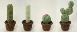 (image for) Cactus Collection 2: FOUR realistic crochet patterns