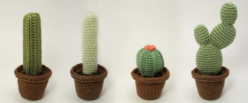 Cactus Collection 2: FOUR realistic crochet patterns - Click Image to Close