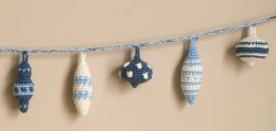 (image for) Christmas Baubles crochet pattern: 9 ornament designs