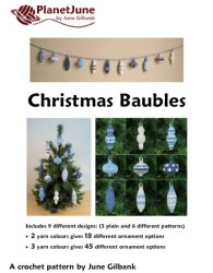 Christmas Baubles crochet pattern: 9 ornament designs