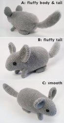 Chinchilla amigurumi crochet pattern