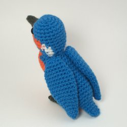 Kingfisher amigurumi bird crochet pattern