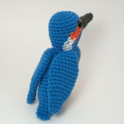 (image for) Kingfisher amigurumi bird crochet pattern