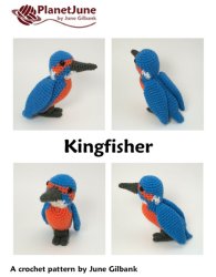 Kingfisher amigurumi bird crochet pattern