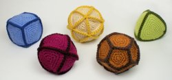 (image for) Polyhedral Balls: FIVE geometric crochet patterns